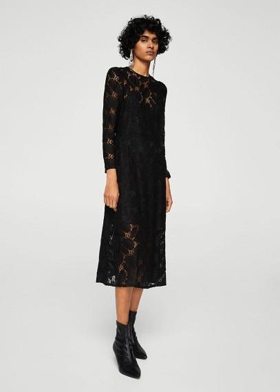 Mango Mango Floral Lace Dress