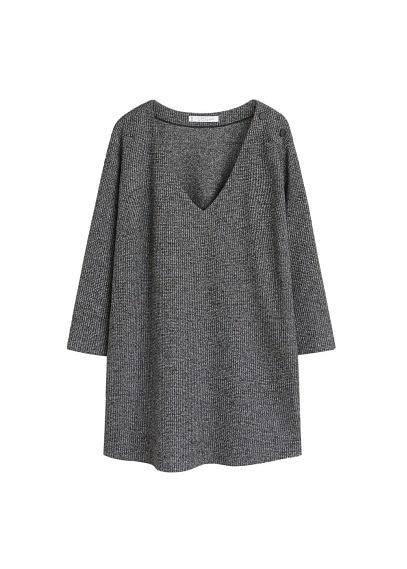 Violeta By Mango Violeta By Mango Button Textured Sweatshirt