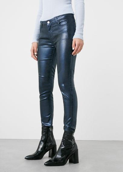 Mango Mango Metallic-effect Skinny Gloss Jeans
