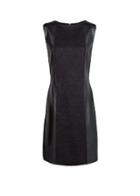 Mango Lace Appliqu Faux Leather Dress