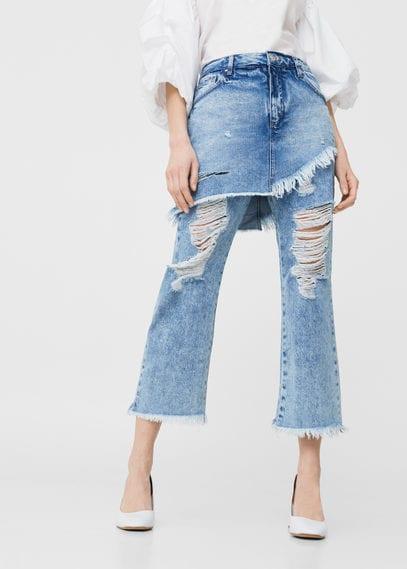 Mango Mango Gigi Straight Skirt Jeans