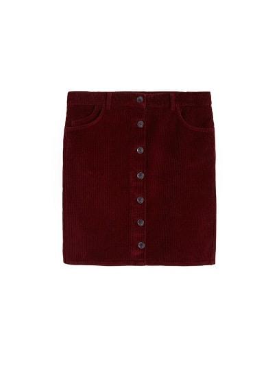 Violeta By Mango Violeta By Mango Buttoned Corduroy Skirt