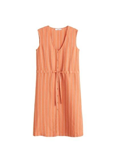 Mango Mango Cord Striped Dress