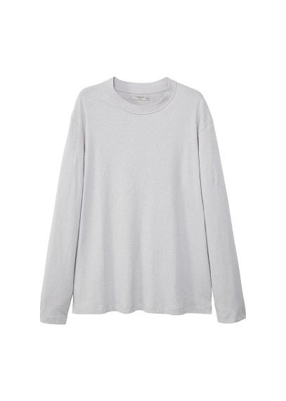 Mango Man Mango Man Cotton Linen-blend T-shirt
