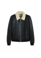 Mango Man Mango Man Faux Shearling-lined Leather Jacket