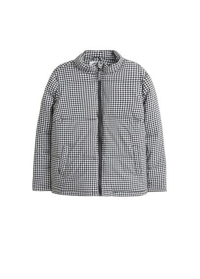 Violeta By Mango Violeta By Mango Gingham Check Quilted Jacket
