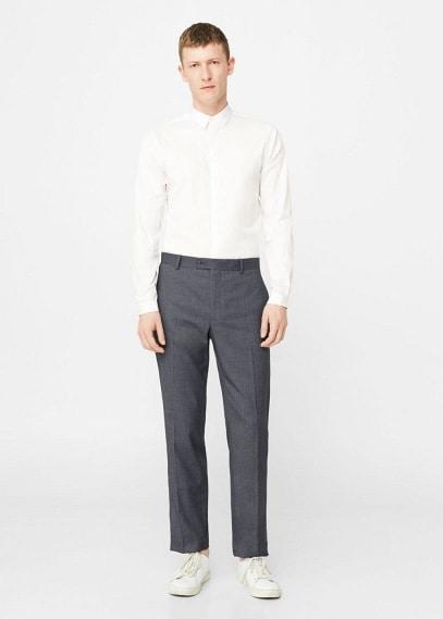 Mango Man Mango Man Slim-fit Flecked Suit Trousers