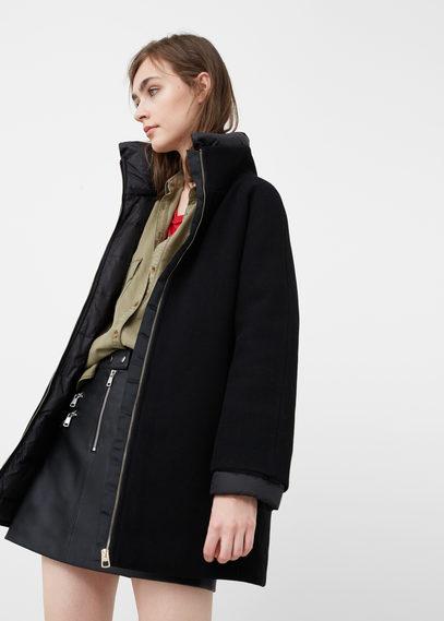 Mango Mango Wool-blend Quilted Coat