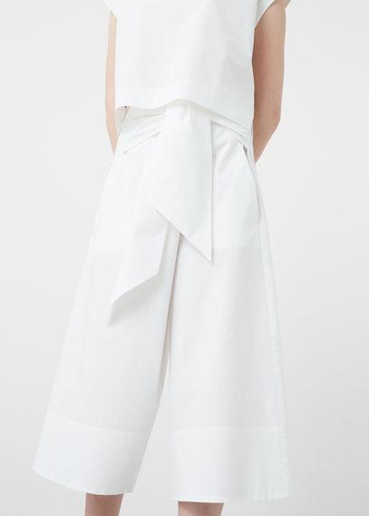 Mango Mango Premium - Knotted Poplin Trousers