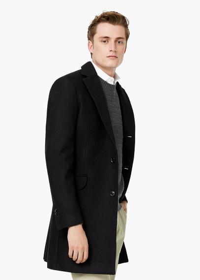 Mango Man Mango Man Tailored Wool-blend Overcoat