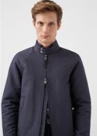 Mango Man Mango Man Two-way Zipper Cotton-blend Jacket