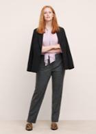 Violeta By Mango Violeta By Mango Prince Of Wales Wool-blend Trousers