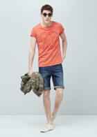 Mango Man Mango Man Dark Denim Bermuda Shorts