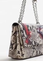 Mango Mango Embroidery Snake-effect Bag