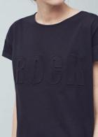 Mango Mango Embossed Cotton T Shirt