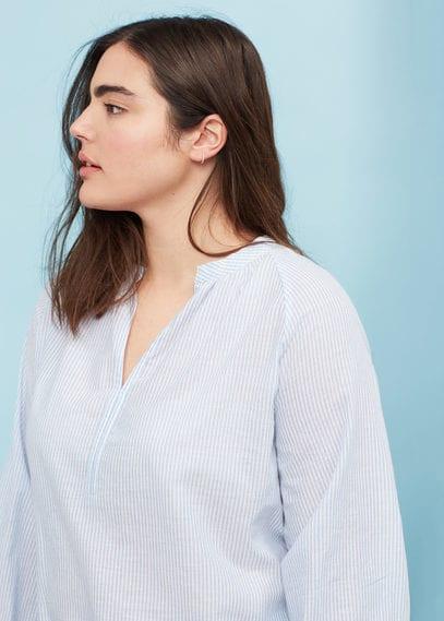 Violeta By Mango Violeta By Mango Openwork Hem Blouse