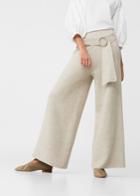 Mango Mango Cropped Linen-blend Trousers