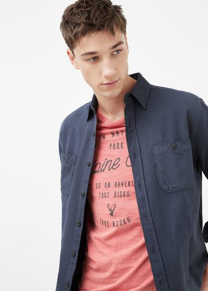 Mango Man Mango Man Regular-fit Stripe Textured Shirt
