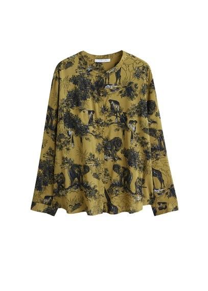 Violeta By Mango Violeta By Mango Mao Collar Blouse