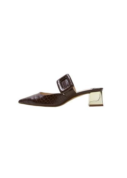 Violeta By Mango Violeta By Mango Shoe Buckle Tip Croc-effect