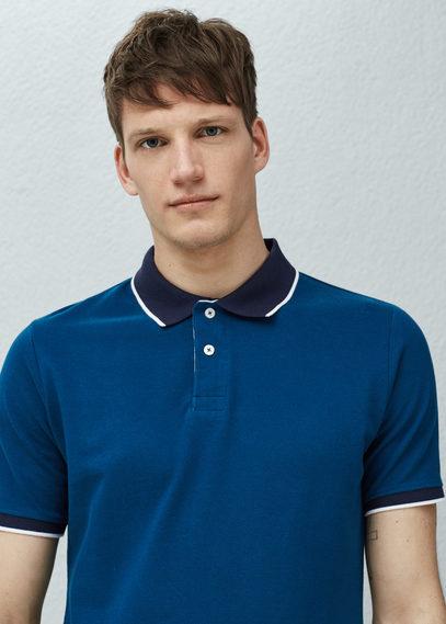 Mango Man Mango Man Contrast Trim Piqu Polo Shirt
