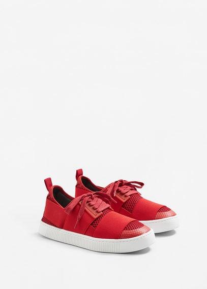 Mango Mango Laser-cut Pattern Sneakers