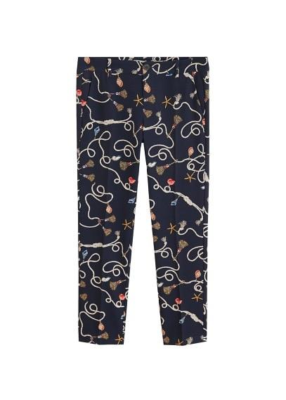 Mango Mango Scarf Print Trousers