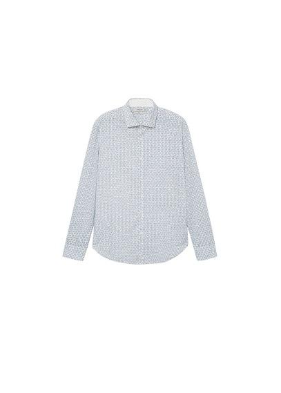 Mango Man Mango Man Slim-fit Zebra-print Shirt