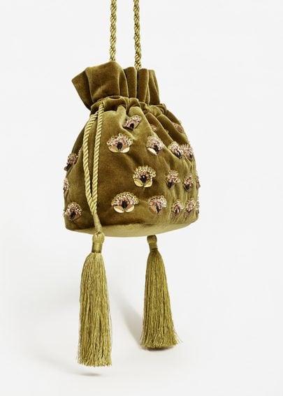 Mango Mango Velvet Bead Bag