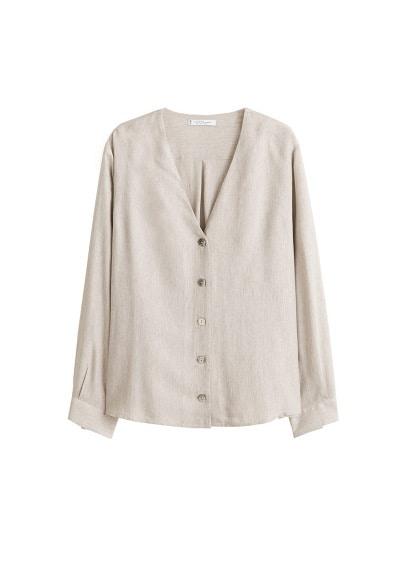 Violeta By Mango Violeta By Mango Flecked Buttoned Blouse