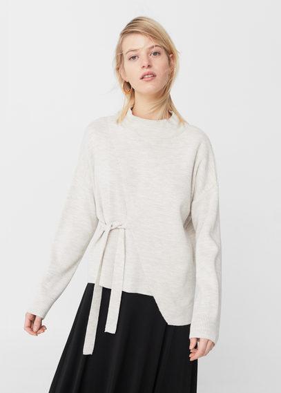 Mango Mango Bow Wrapped Sweater
