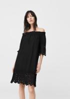 Mango Mango Off-shoulder Poplin Dress