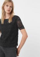 Mango Mango Beaded Guipure T Shirt