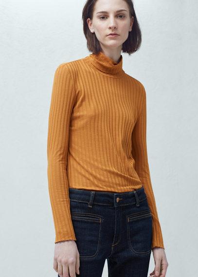 Mango Mango Textured Striped T Shirt