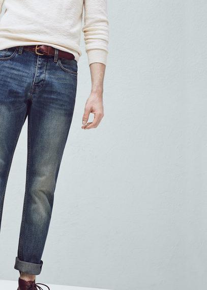 Mango Man Mango Man Straight-fit Vintage Wash Bob Jeans