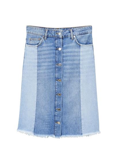 Mango Mango Combined Design Denim Skirt