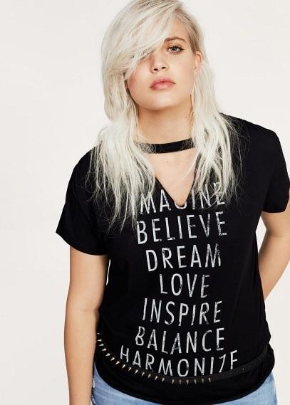 Violeta By Mango Violeta By Mango Openings Message T-shirt