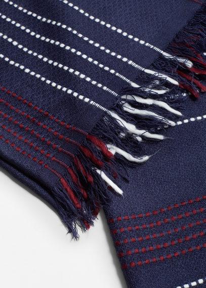 Mango Man Mango Man Fringed Lines Scarf