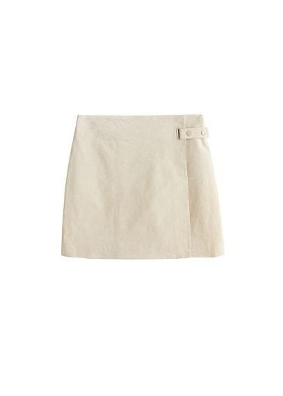 Mango Mango Wrapped Leather Skirt