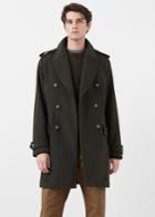 Mango Man Mango Man Military Style Wool Coat