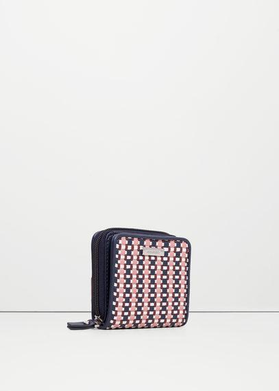 Mango Mango Woven Lattice Wallet