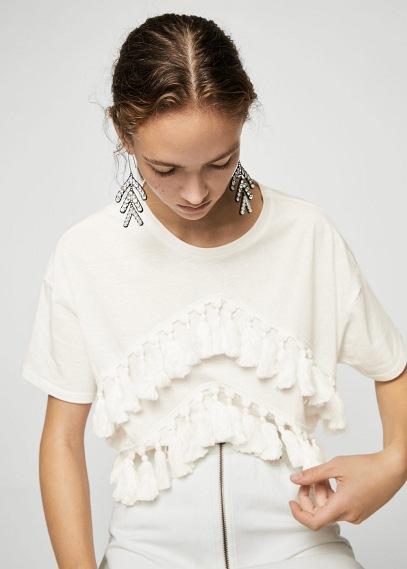 Mango Mango Pom Pom Cotton T-shirt