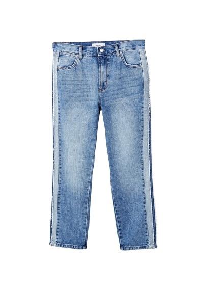 Mango Mango Contrasting Trims Straight Jeans