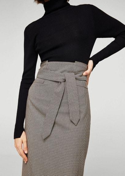 Mango Mango Micro Houndstooth Skirt