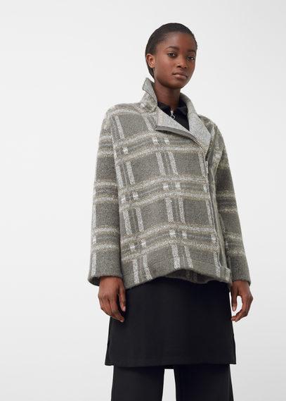 Mango Mango Overcoat Tartan