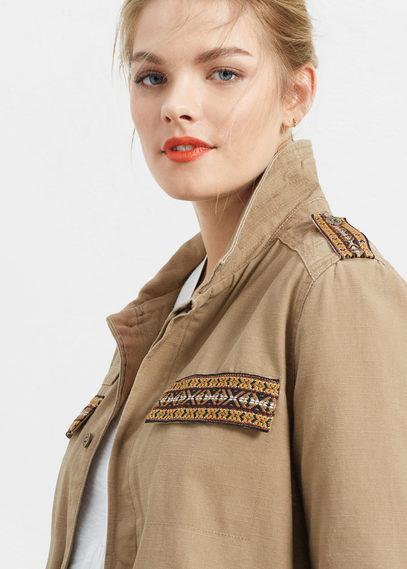 Violeta By Mango Violeta By Mango Cotton Embroidered Jacket