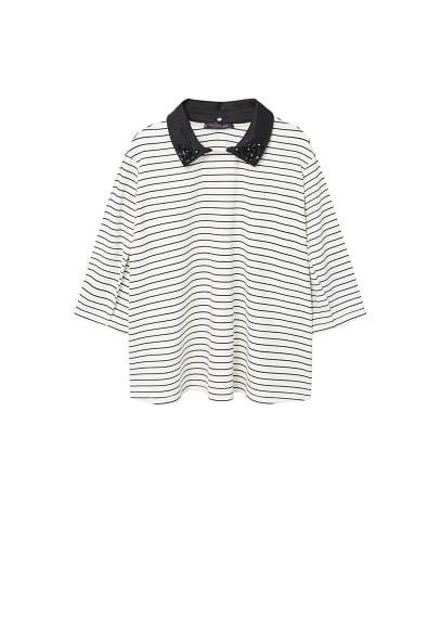 Violeta By Mango Violeta By Mango Appliqu Collar Sweatshirt