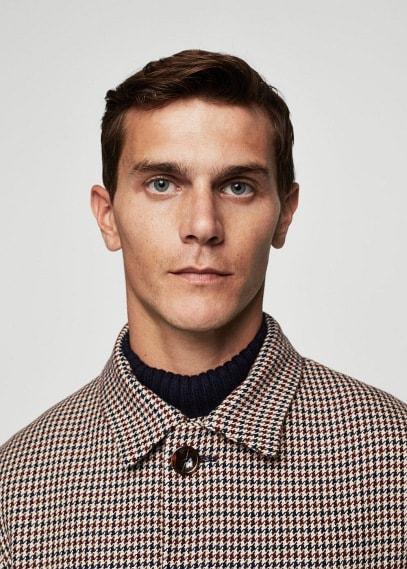 Mango Man Mango Man Houndstooth Cotton-blend Coat