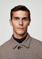 Mango Man Mango Man Houndstooth Cotton-blend Coat