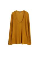 Violeta By Mango Violeta By Mango V-neck Ribbed Knit Sweater